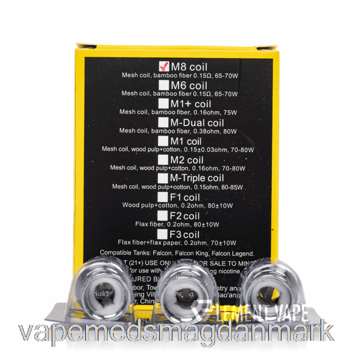 Vape Med Smag Horizon Falcon Replacement Coils 0,15ohm M8 Mesh Coils